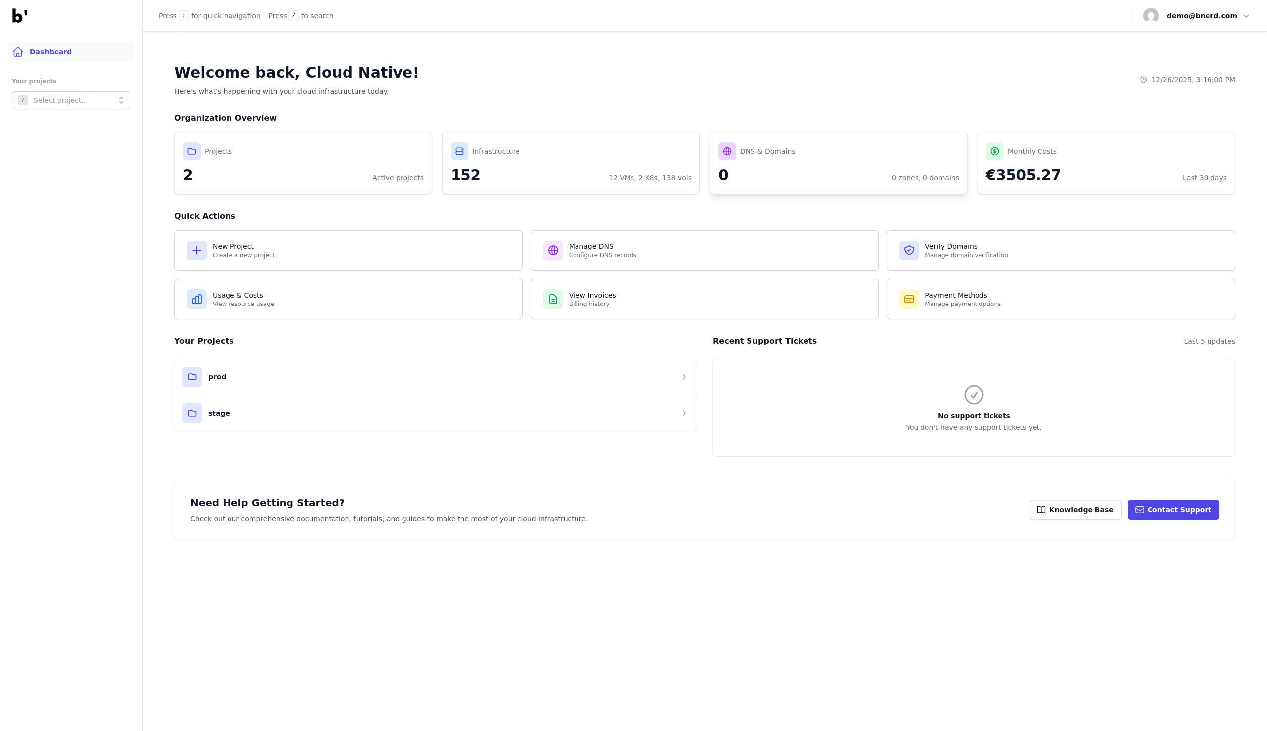 b'nerd Plattform Überblick